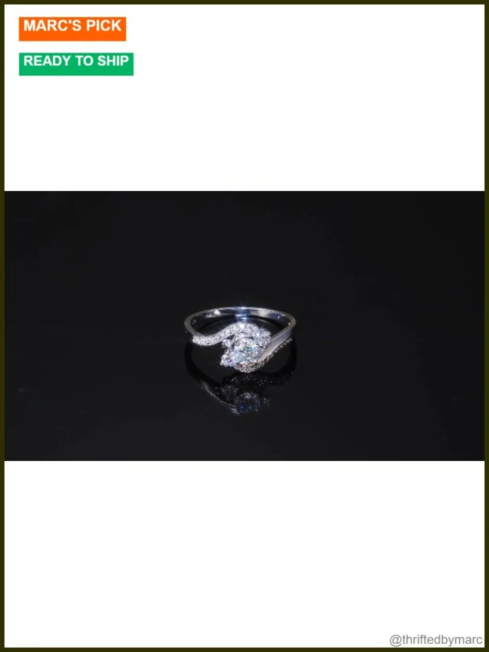 Moissanite Engagement Ring Platinum Plated Silver Cathedral Style Custom Size